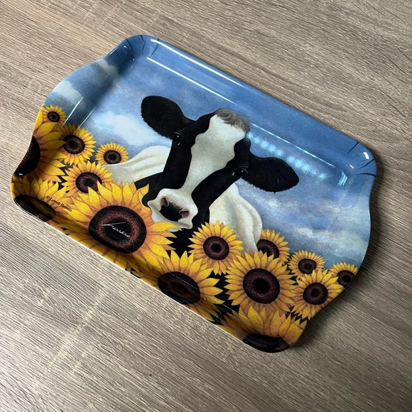 Ashdene of Australia Cow Print Melamine Tray - Picture 1 of 4